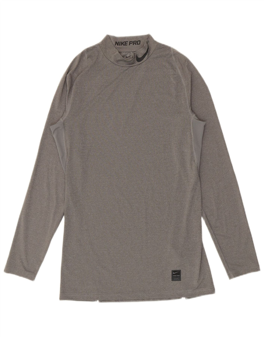 Nike - Camiseta gráfica para hombre, manga larga, poliéster gris grande