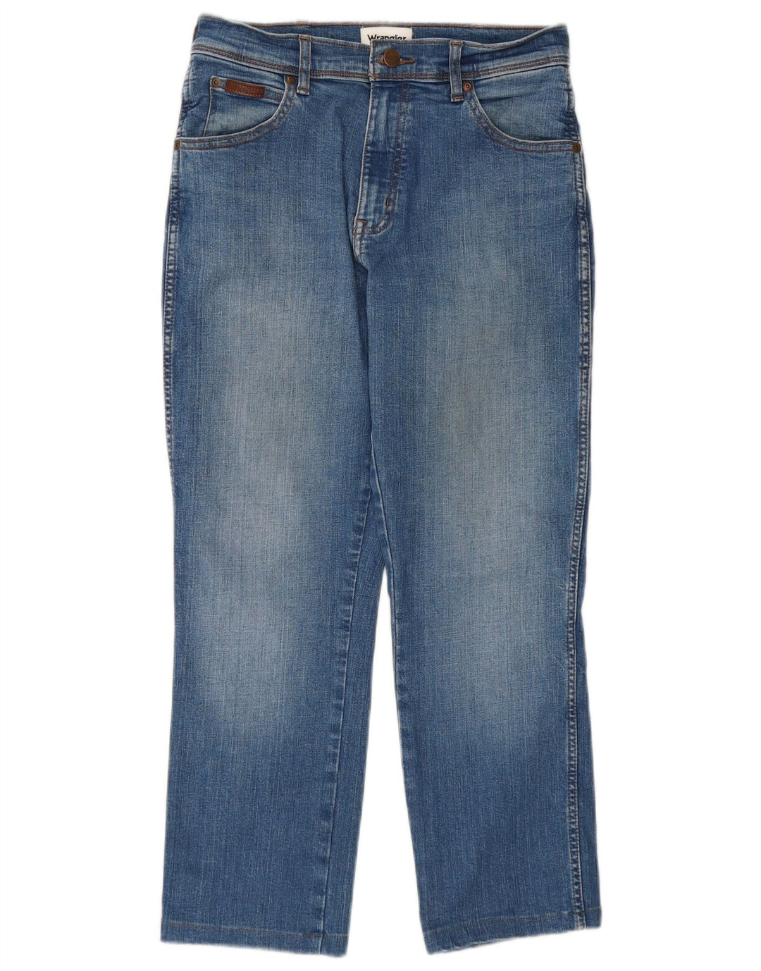 WRANGLER Vaqueros recortados ajustados Texas para hombre W30 L25 Algodón azul