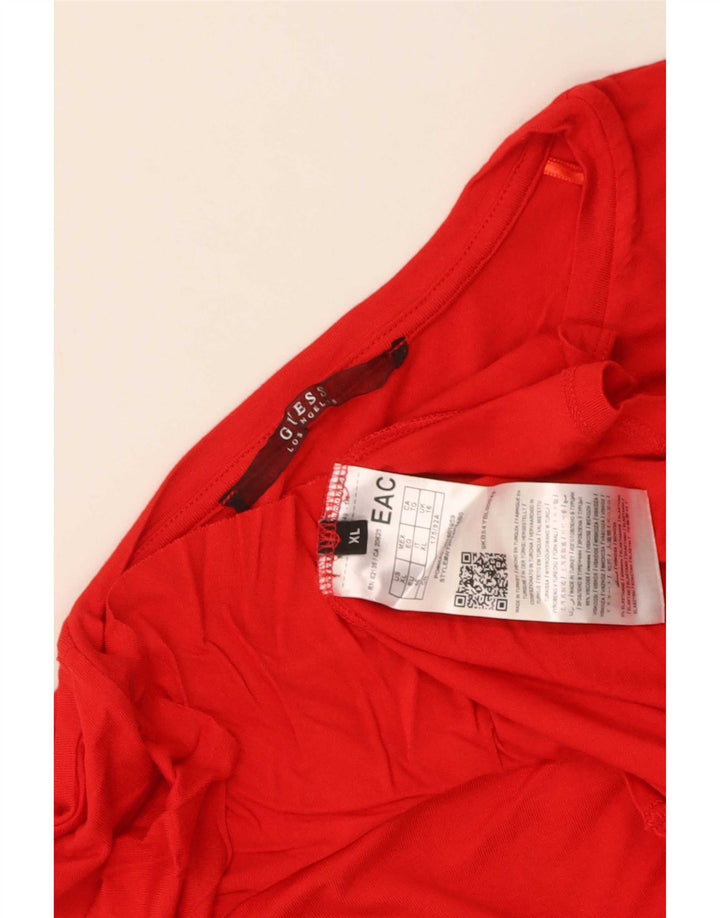 Guess Camiseta Mujer Top UK 40 Large Viscosa Roja