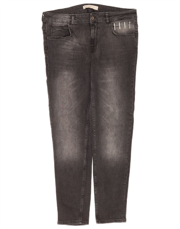 Zara Jeans Slim para Mujer EU 42 Large W32 L27 Algodón Gris