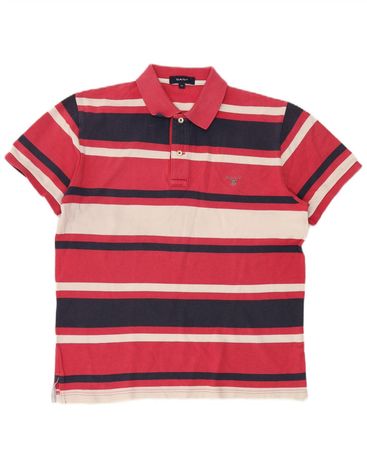 Gant Polo De Algodón A Rayas Rosa Medio Hombre