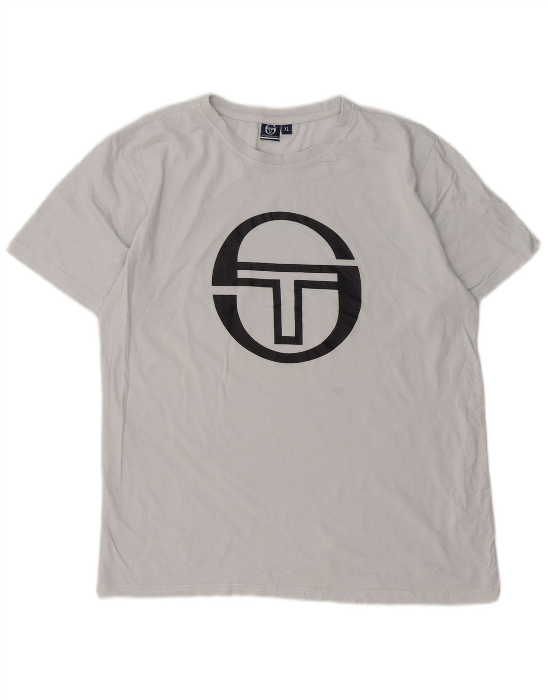 Sergio Tacchini Camiseta gráfica para hombre Top XL Algodón gris