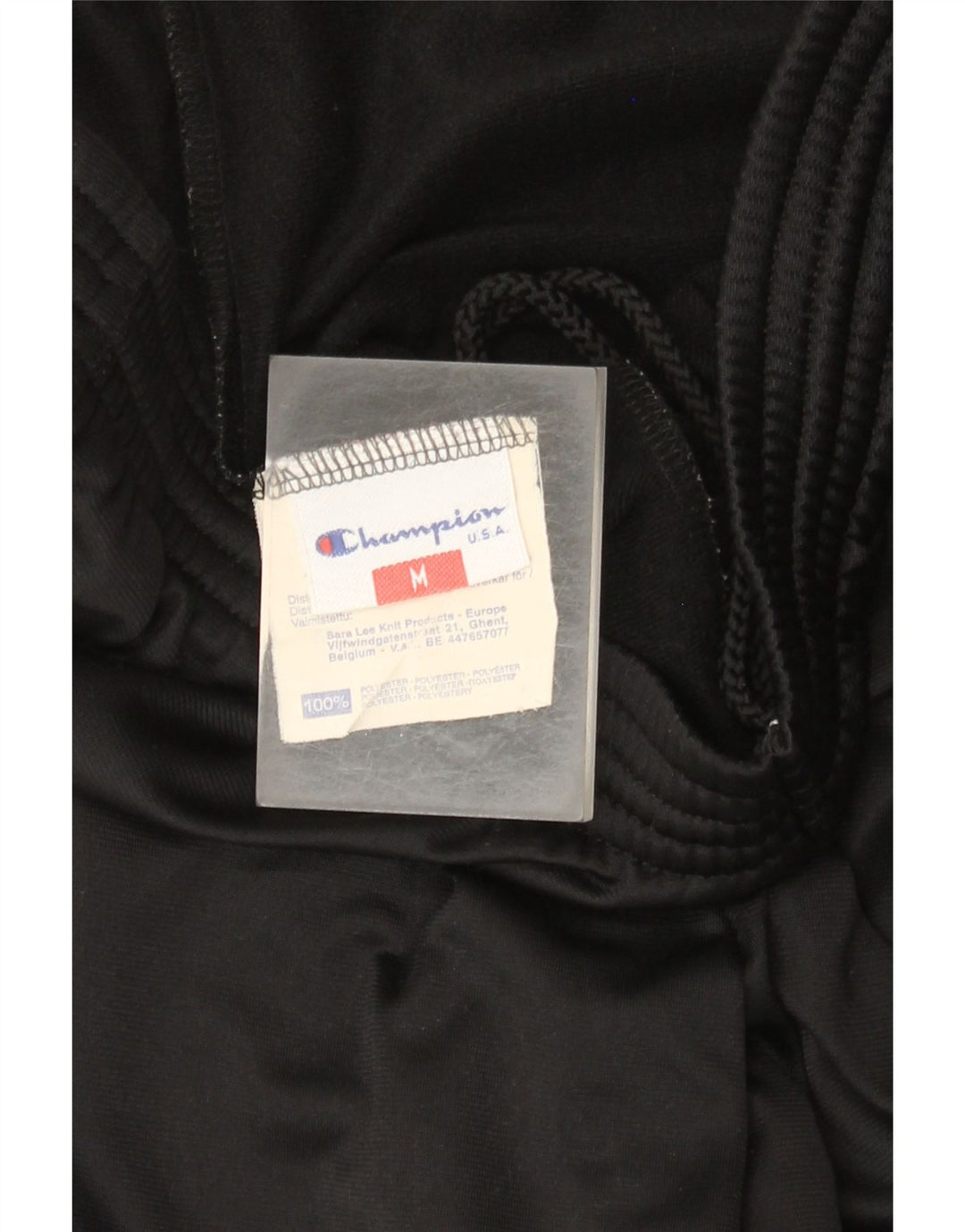 Champion Pantalones De Chándal Para Hombre Poliéster Negro Mediano