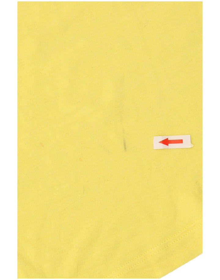 KRIZIA Camiseta gráfica para mujer Top UK 46 Grande Algodón amarillo