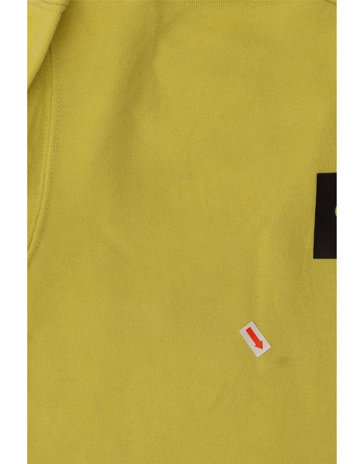 CHAMPION Jersey con capucha gráfica para hombre de algodón amarillo grande
