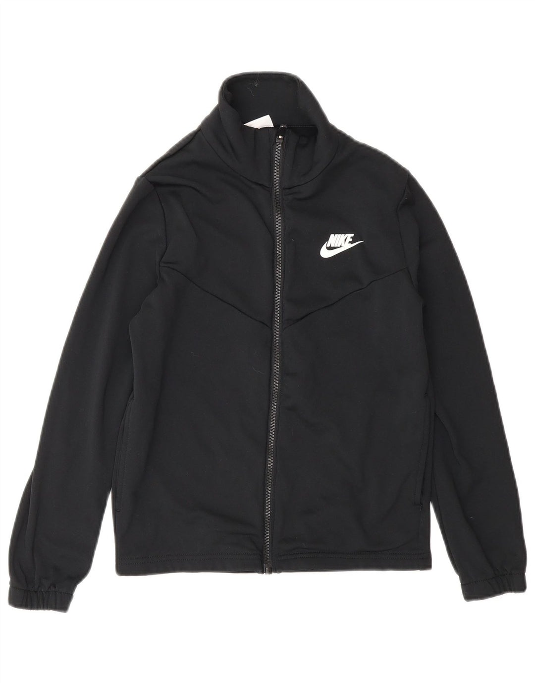Nike Boys Graphic Chándal Top Chaqueta 10-11 años Mediano Negro Poliéster