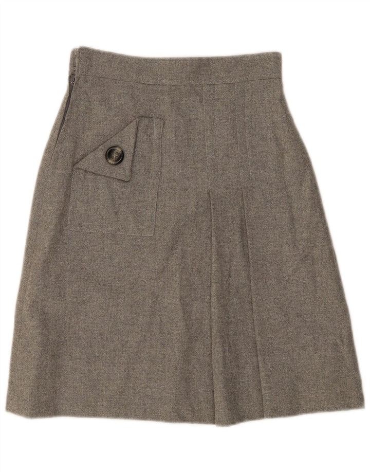 Vintage Mujer A-Line Falda W24 XS Gris