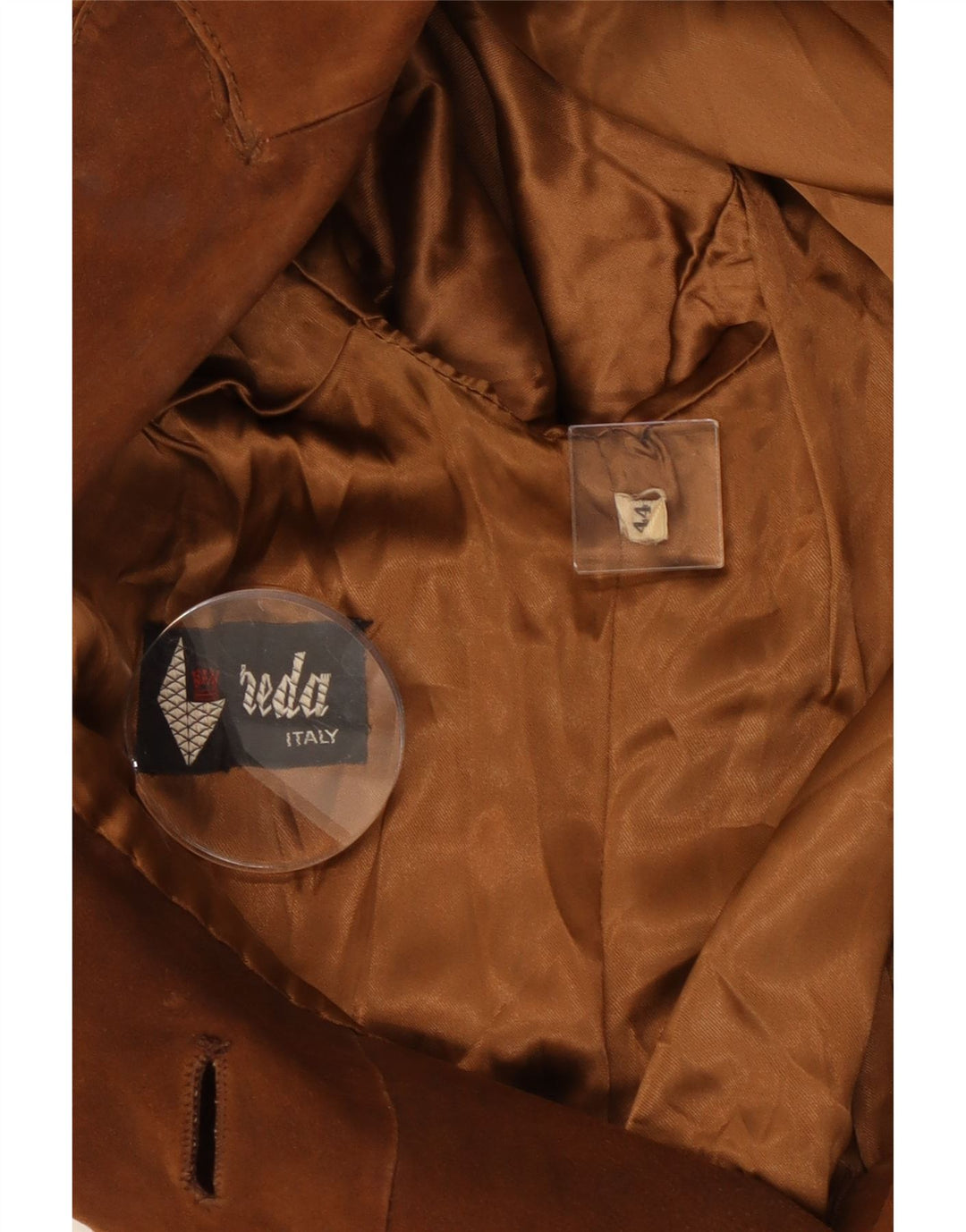 Abrigo vintage de ante para mujer IT 44 Marrón medio