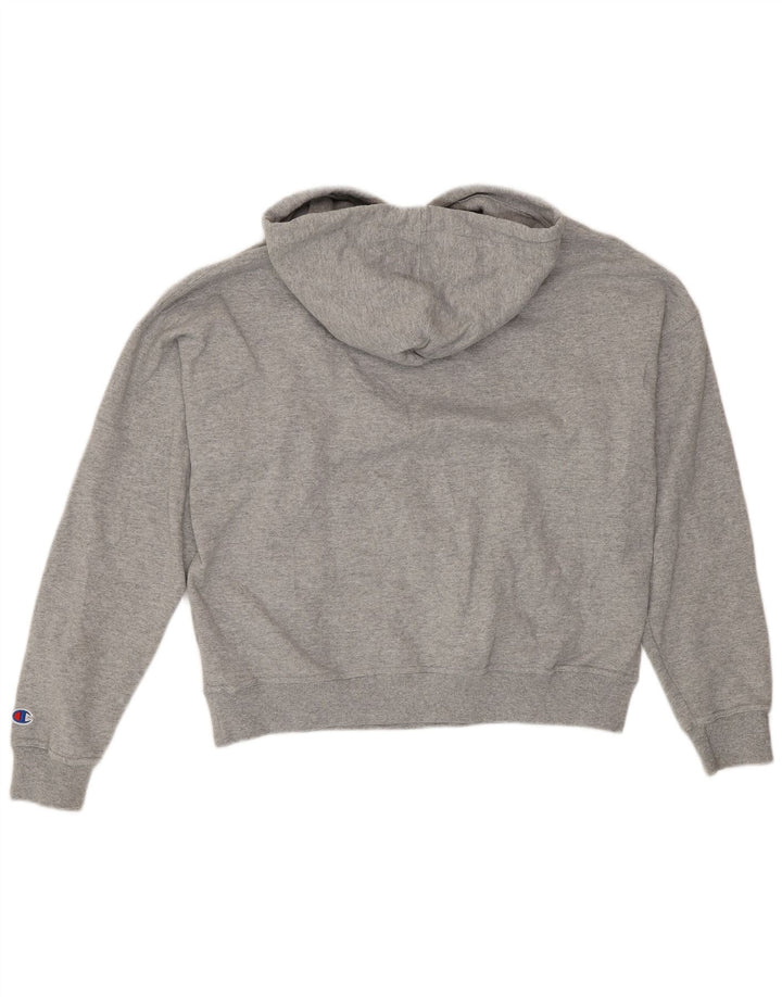 Champion Sudadera con capucha gráfica de gran tamaño para mujer UK 44 Gris medio moteado