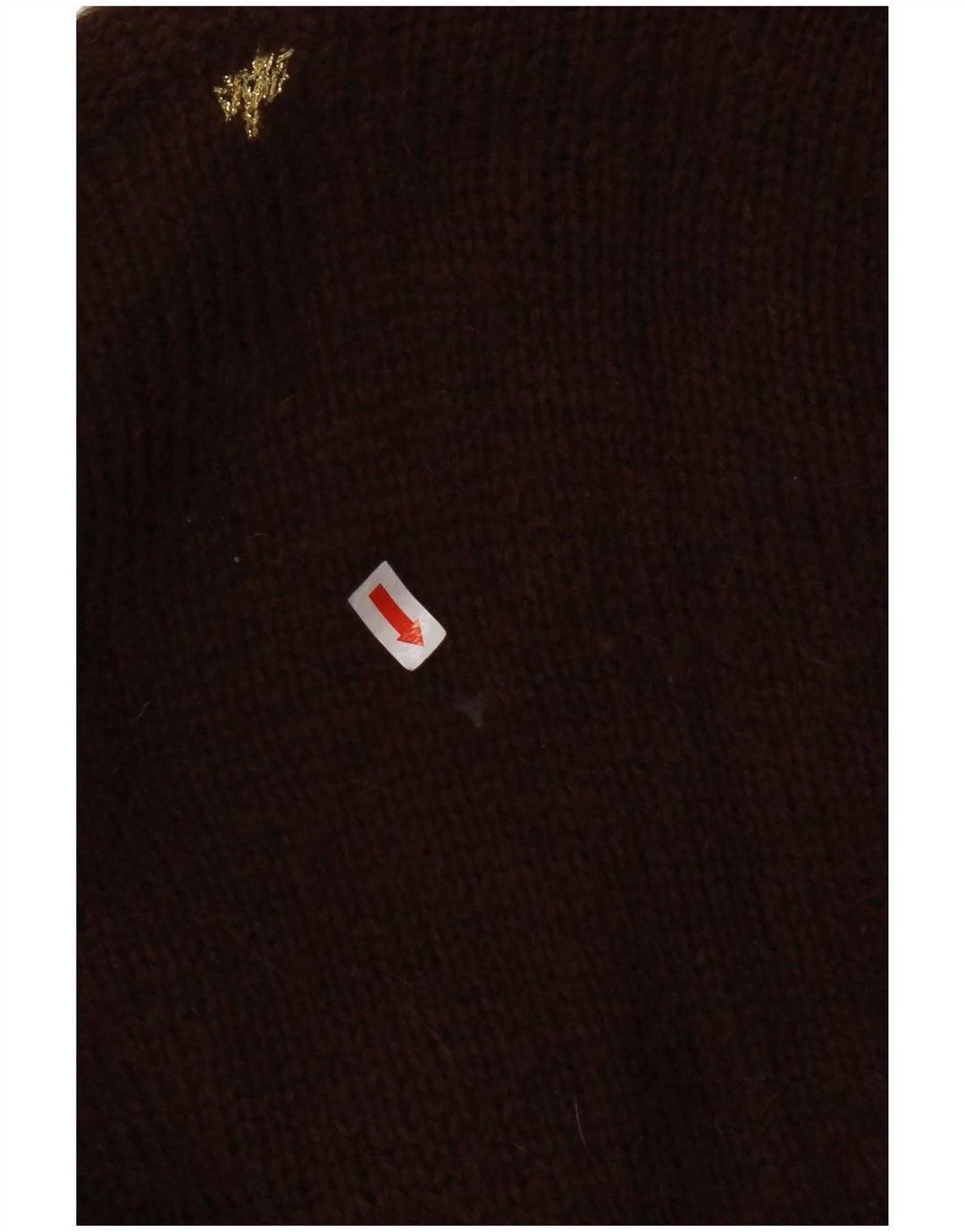 VINTAGE Mujer Cardigan Suéter Reino Unido 8 Pequeño Marrón