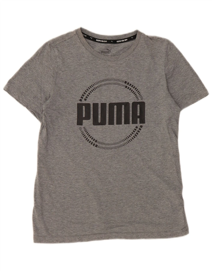 PUMA Camiseta gráfica para niño 11-12 años Gris Algodón