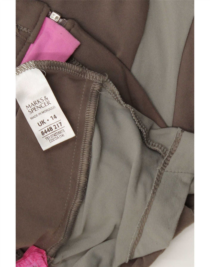 Marks & Spencer Chaqueta de chándal para mujer, talla 40, talla grande, color marrón
