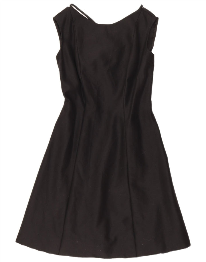 Vintage mujer vaina vestido Reino Unido 8 pequeño negro