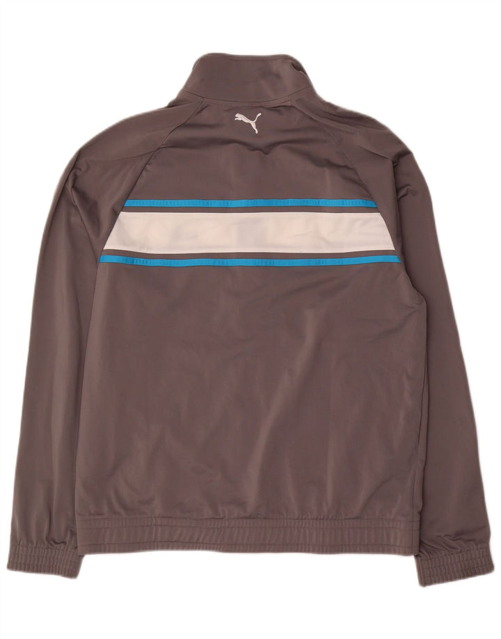 PUMA Chaqueta superior de chándal para hombre Poliéster color block gris medio