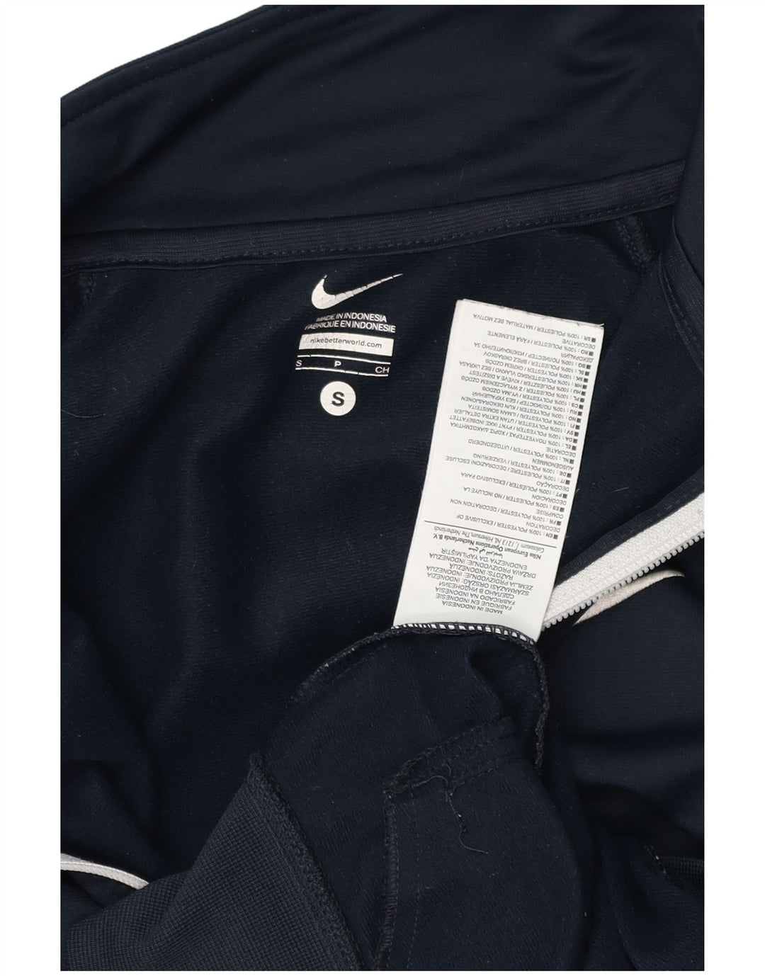 NIKE Hombre Chándal Top Jacket Small Azul Marino Colorblock Poliéster