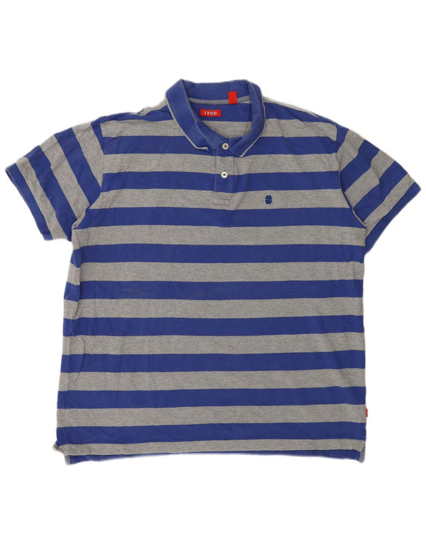 Izod Polo Hombre XL Algodón Rayas Azul