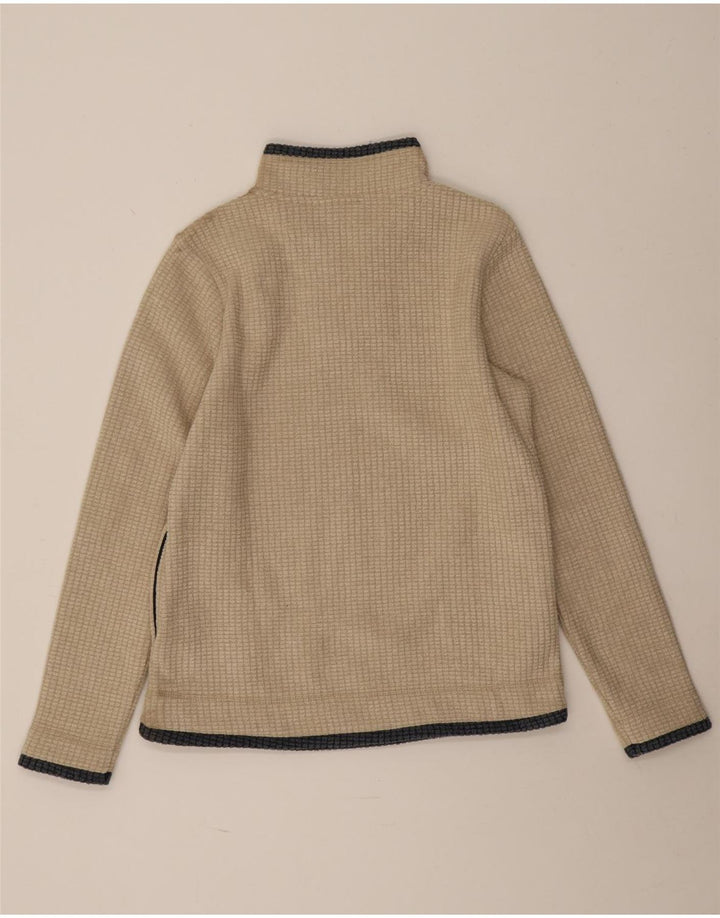 Weird Fish Jersey de forro polar con cuello y cremallera para mujer UK 42 Poliéster beige medio