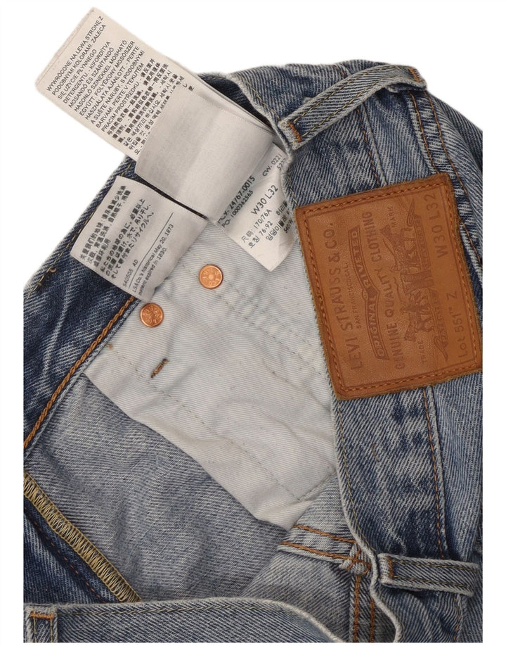 Levi's Hombre 551 Vaqueros Rectos W30 L32 Algodón Azul