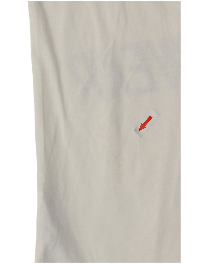 Nike Camiseta gráfica para mujer Top UK 16 Large Off White Cotton