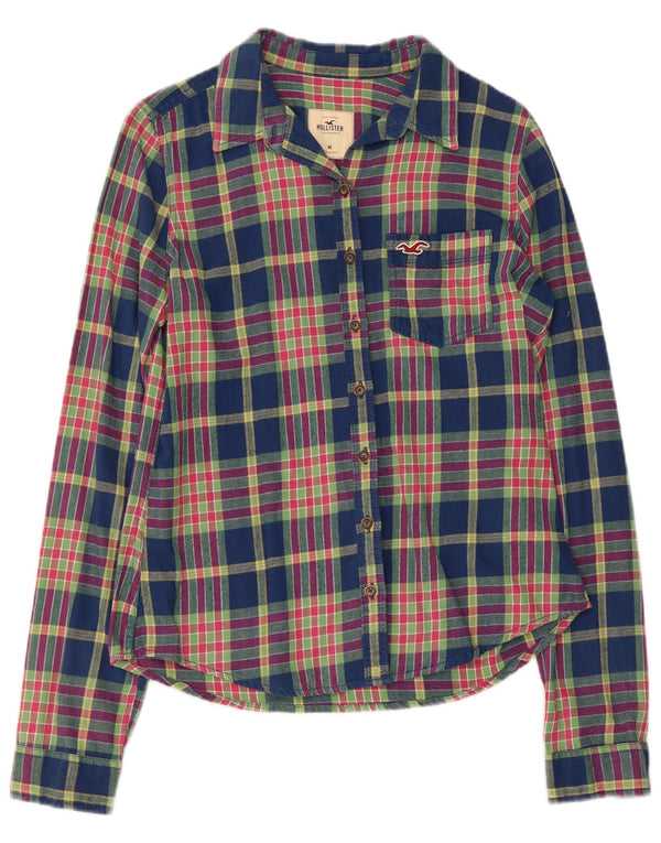 HOLLISTER Camisa de franela para mujer UK 40 Mediana Algodón a cuadros multicolor