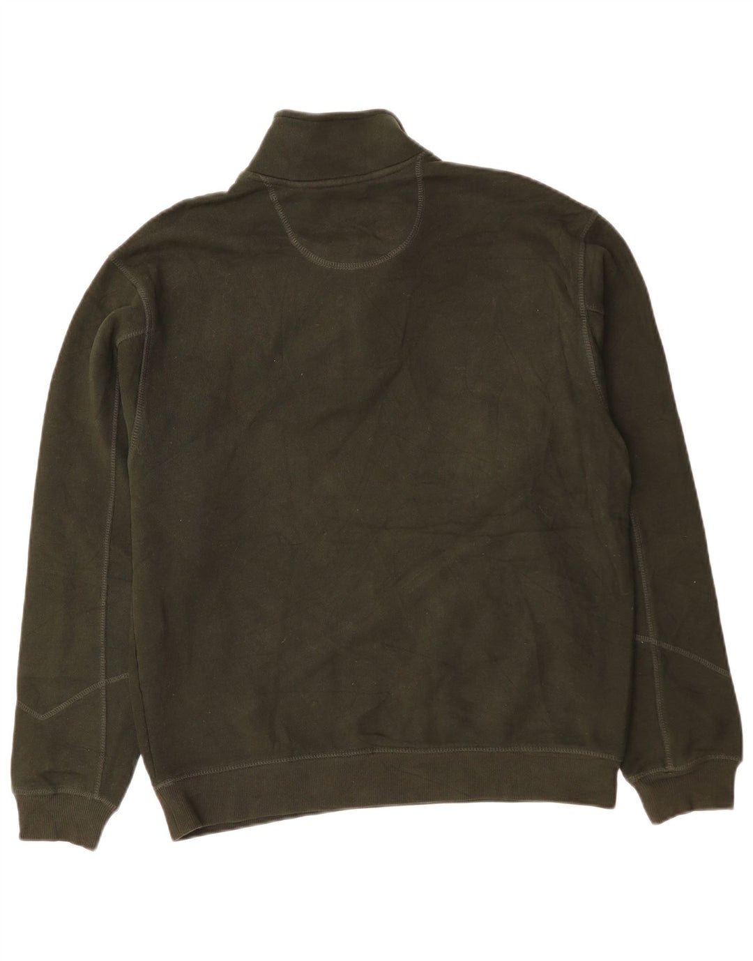 IZOD Hombre Sudadera con cuello con cremallera Jumper Medium Khaki Cotton
