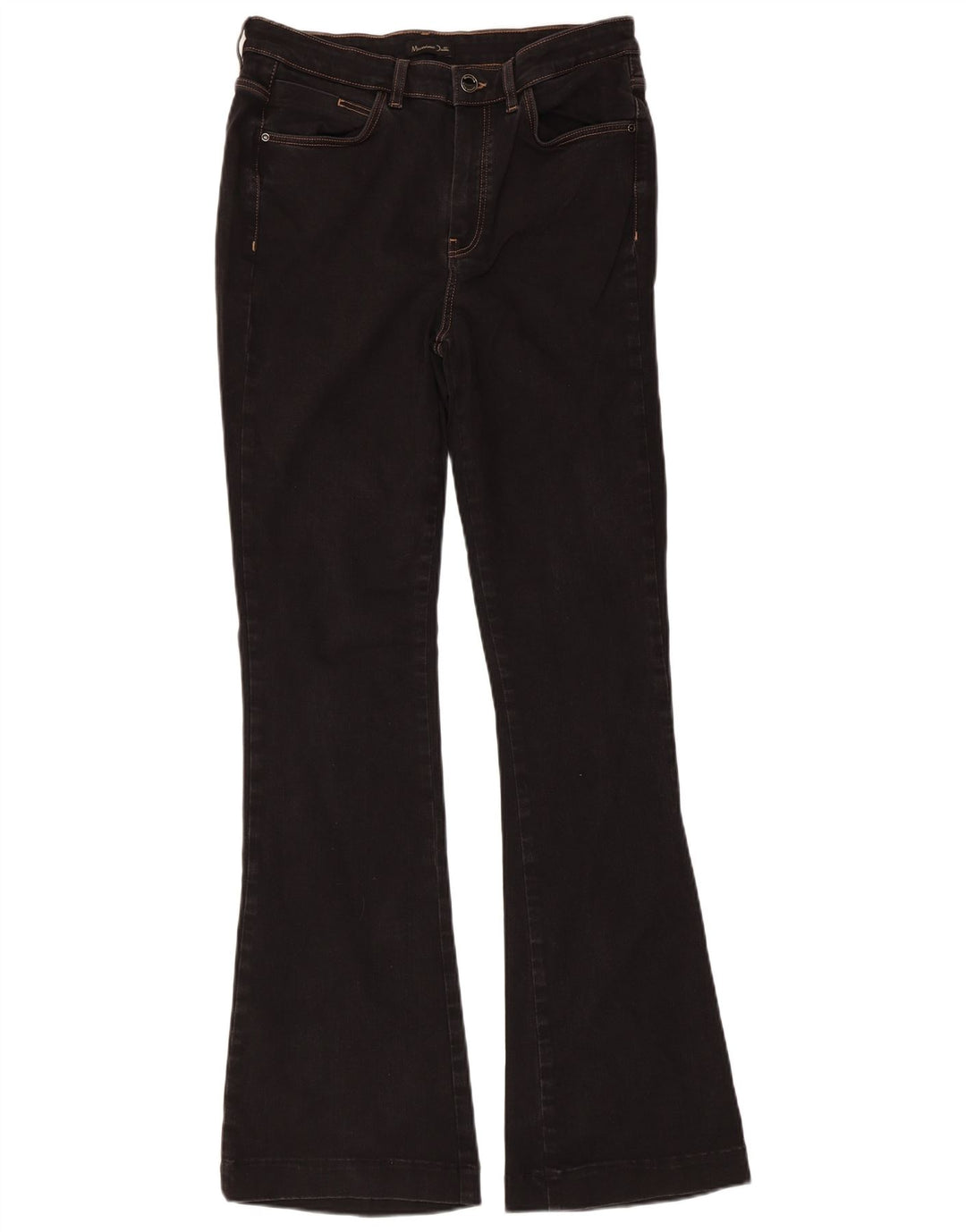 MASSIMO DUTTI Vaqueros Bootcut para Mujer EU 42 Large W32 L32 Algodón Negro