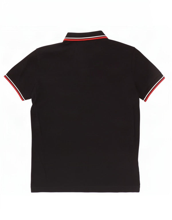 Calvin Klein Polo para hombre pequeño de algodón a rayas negras