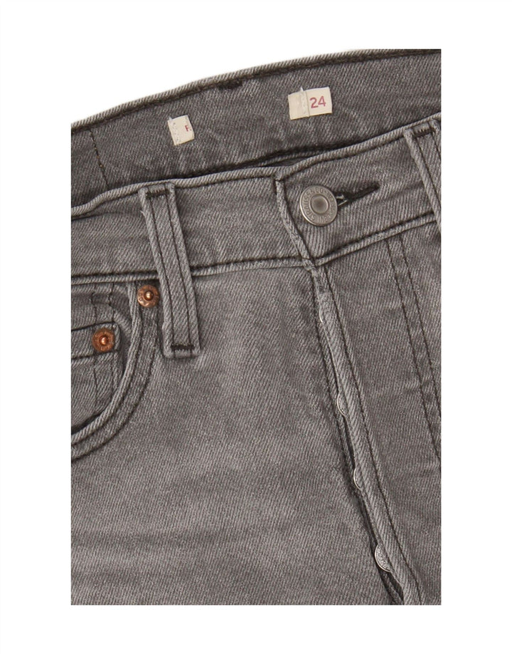 LEVI'S Jeans de pierna ancha y cintura alta para mujer W24 L27 Gris