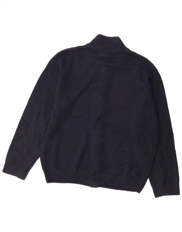 Marks & Spencer Suéter tipo cárdigan con cremallera completa para hombre XL Acrílico azul marino