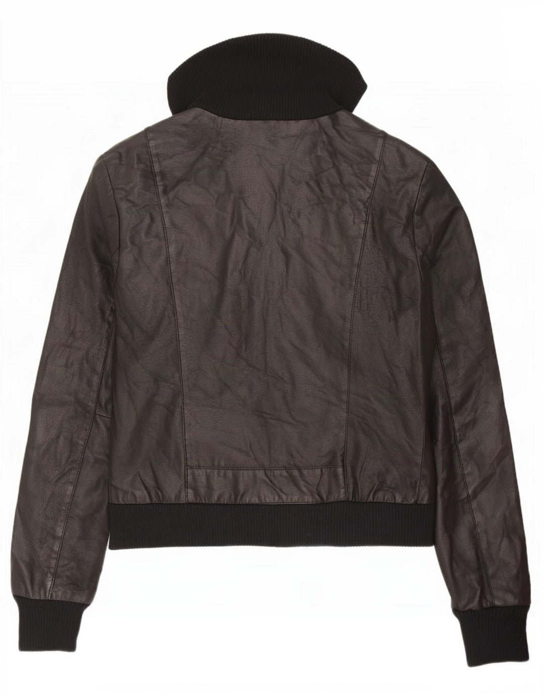 Oviesse Chaqueta de cuero para mujer IT 46 Grande Negro