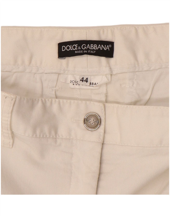 Dolce & Gabbana Pantalones Cortos Cargo Mujer IT 44 Medio W32 Blanco