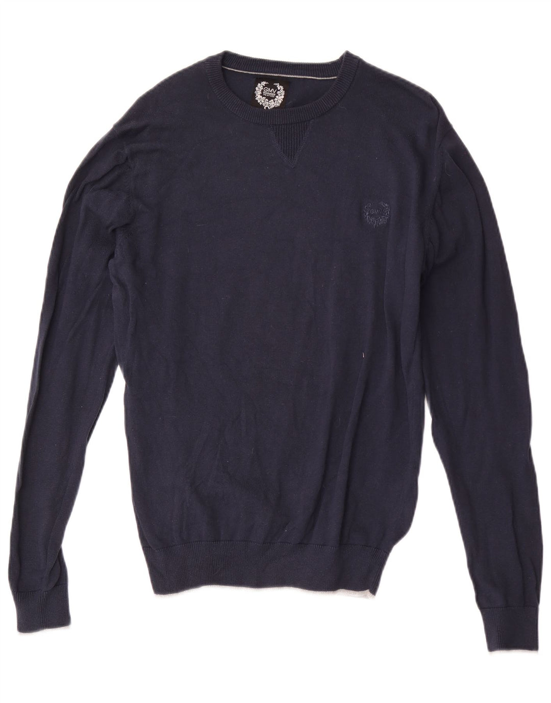 Gianmarco Venturi Jersey de cuello redondo para hombre, color azul marino mediano