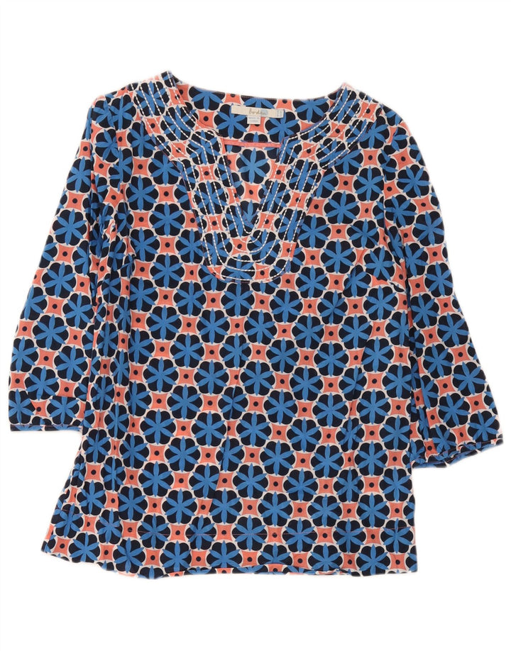 Boden Top tipo túnica de manga 3/4 para mujer UK 40 Mediano Multicolor Geométrico