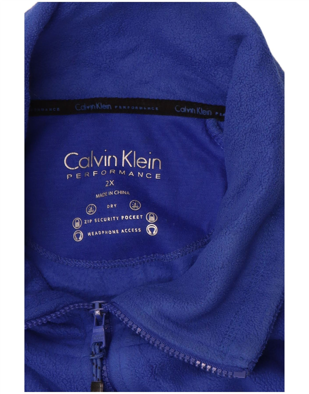 CALVIN KLEIN Chaqueta polar de alto rendimiento para hombre UK 44 2XL Poliéster azul