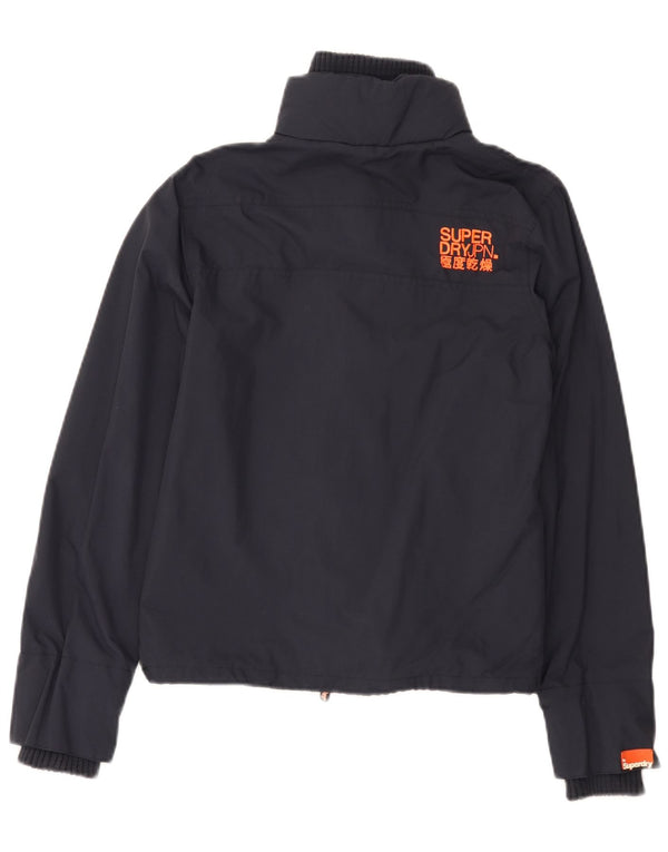Superdry Chaqueta impermeable The Windcheater Graphic para mujer, talla 40, talla M, azul marino