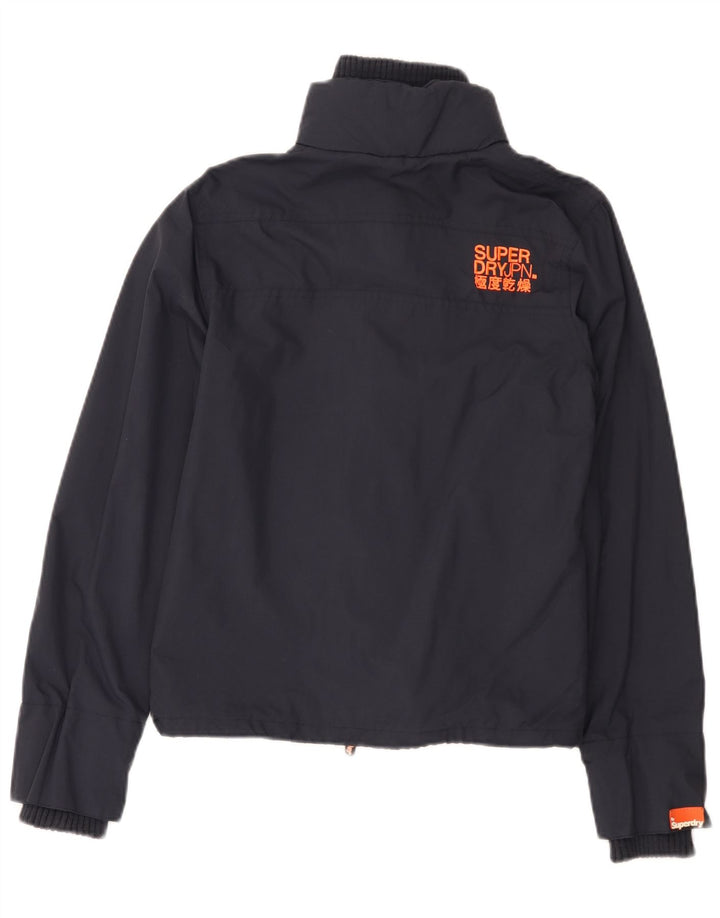 Superdry Chaqueta impermeable The Windcheater Graphic para mujer, talla 40, talla M, azul marino