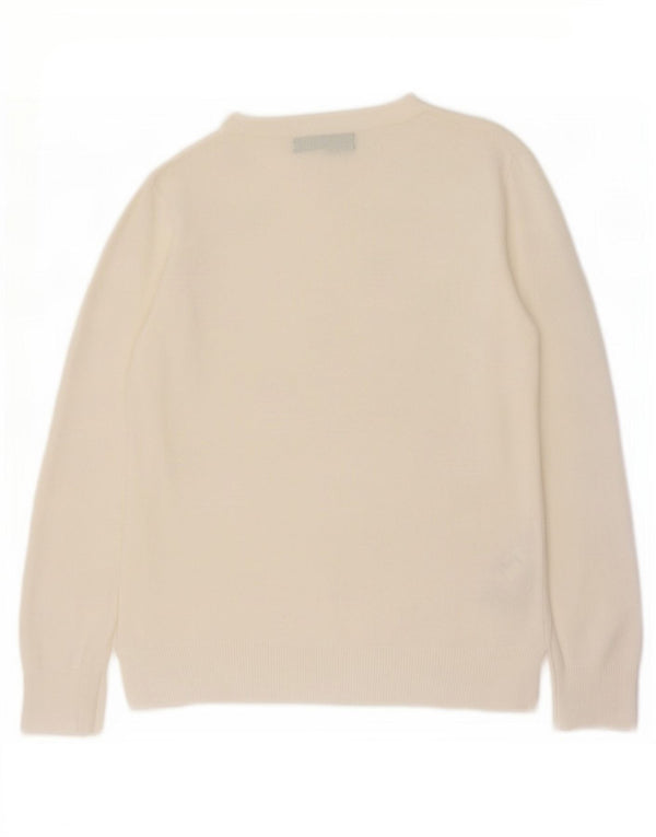 Marks & Spencer Suéter con Cuello Barco para Mujer UK 10 Small Beige Acrílico