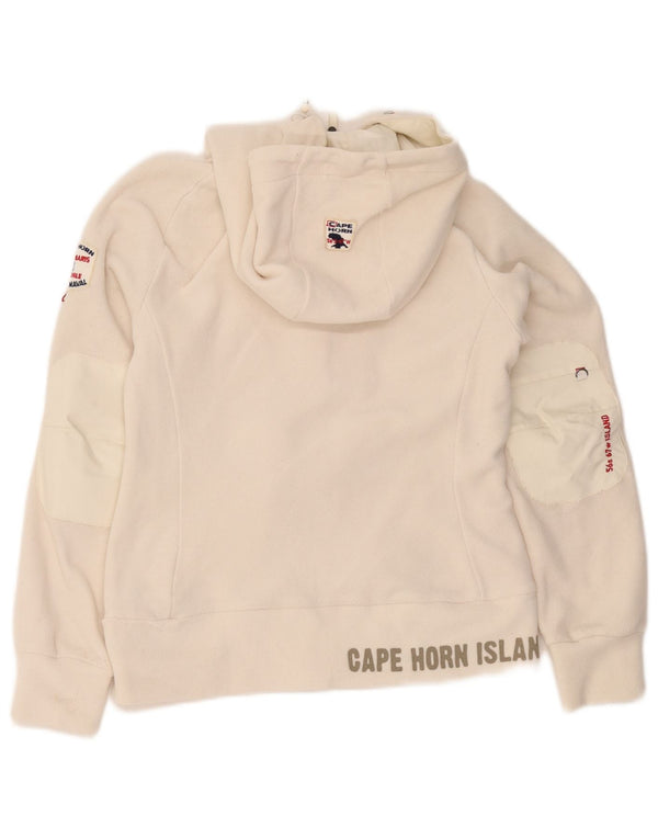 Cape Horn - Chaqueta polar con capucha para mujer, talla 10, color blanco