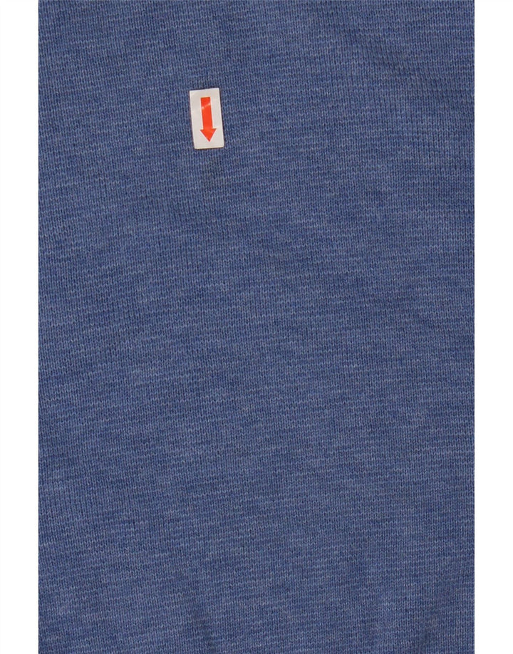 Nautica Jersey con cuello en V para hombre, talla grande, algodón azul