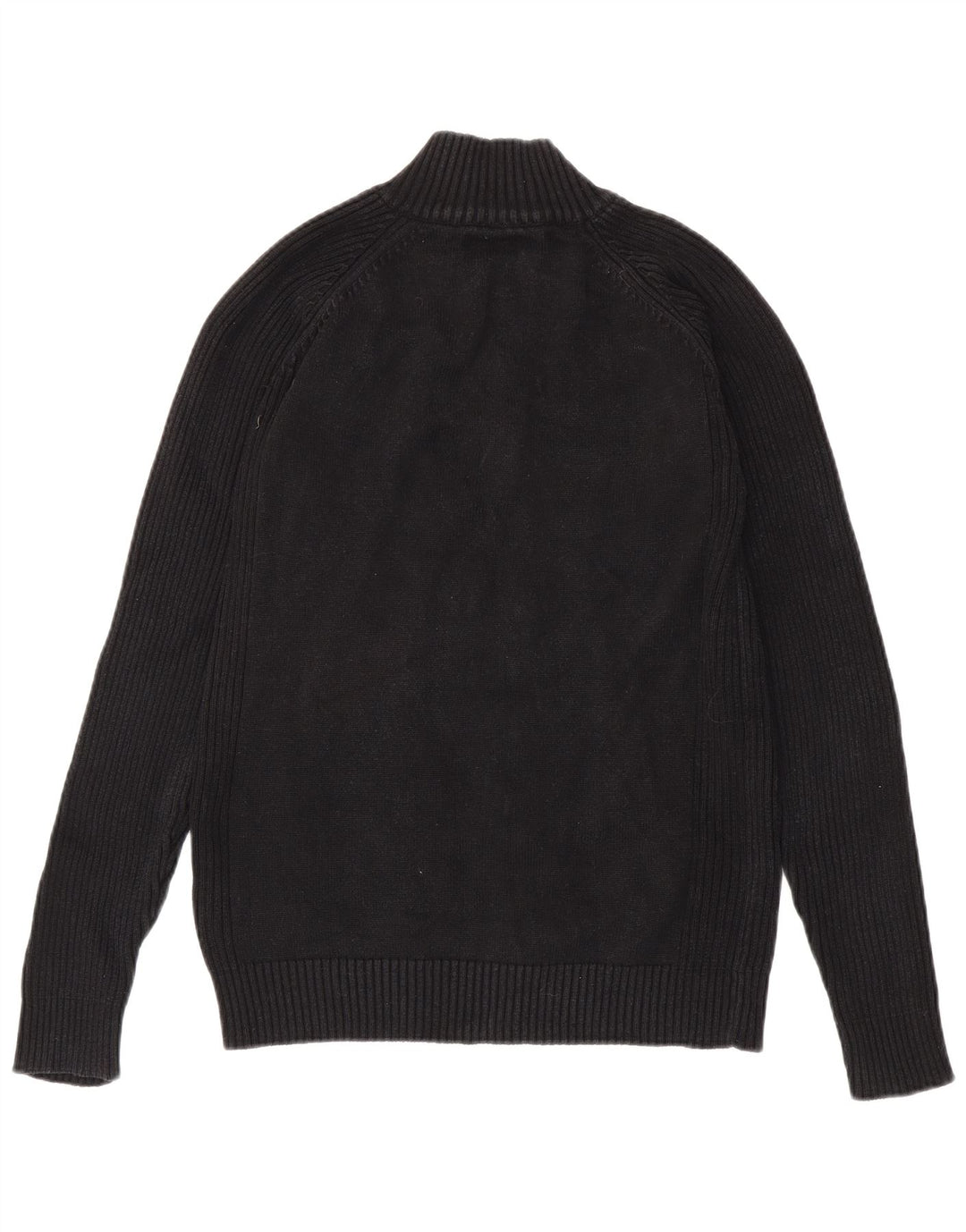 Zara Hombre Cárdigan Suéter Grande Negro