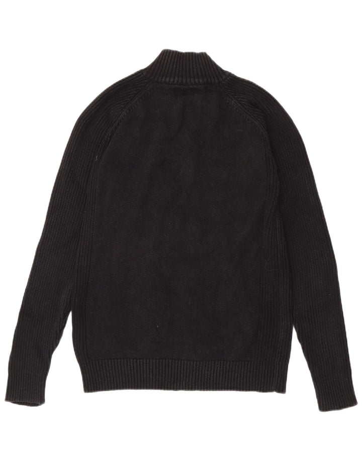 Zara Hombre Cárdigan Suéter Grande Negro