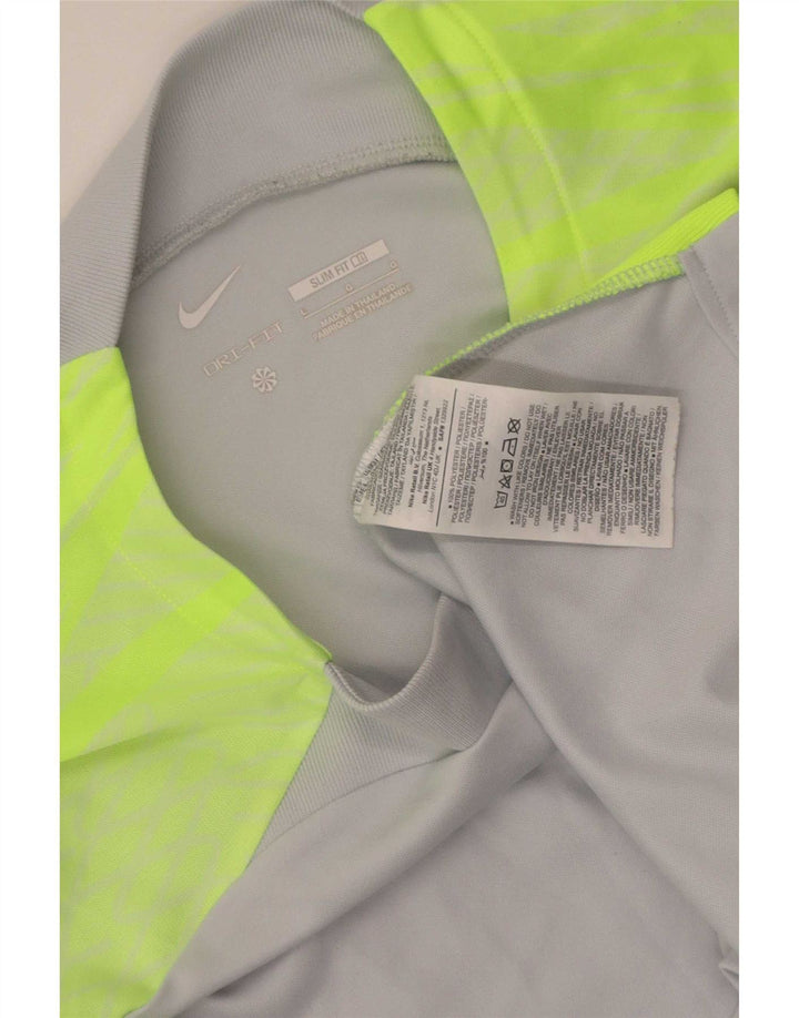 Camiseta Nike Dri Fit Slim para hombre, talla grande, color gris, poliéster