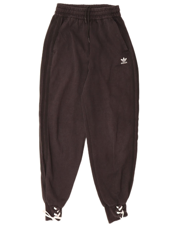 Adidas Mujer Graphic Chándal Pantalones Joggers UK 4 XS Negro