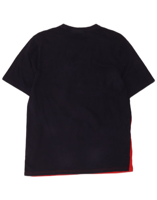 Fila Camiseta gráfica para hombre Top grande de algodón con bloques de color multicolor