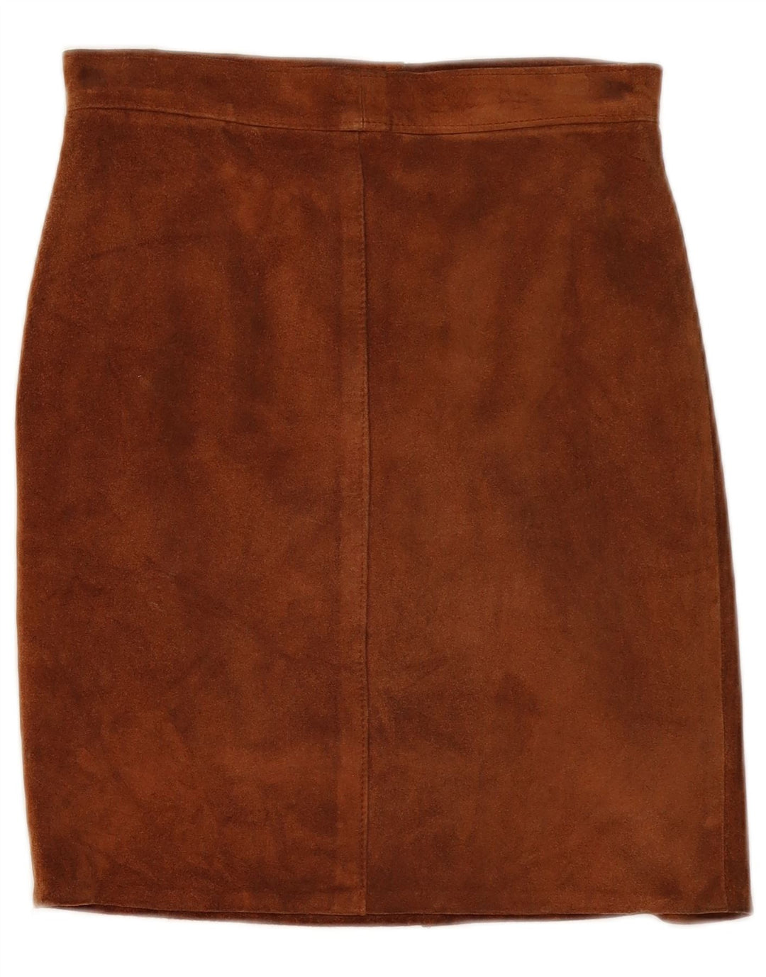 Falda de ante vintage para mujer pequeña W27 cuero marrón