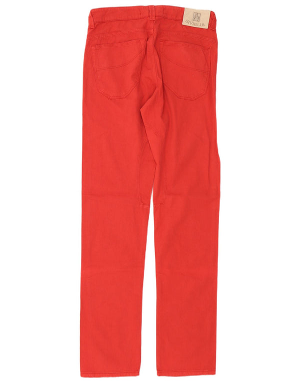 SIVIGLIA Pantalones casuales rectos para hombre W31 L34 Algodón rojo