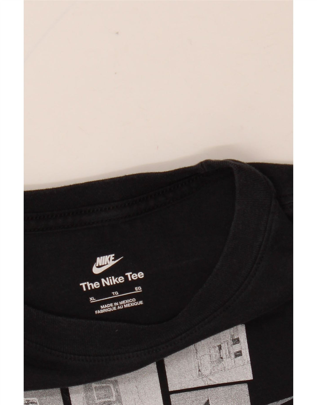 NIKE Camiseta gráfica para mujer UK 40 XL Negro