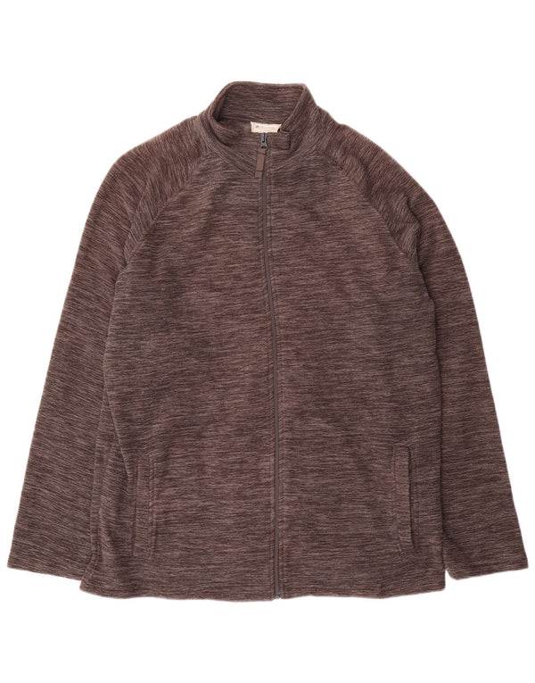 Mountain Warehouse Chaqueta de forro polar holgada para hombre, talla 40, talla grande, color gris moteado