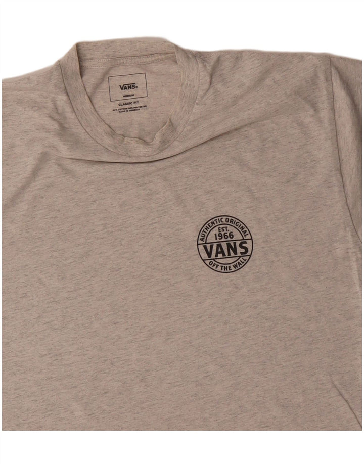 VANS Camiseta gráfica de ajuste clásico para hombre Top de algodón moteado gris medio