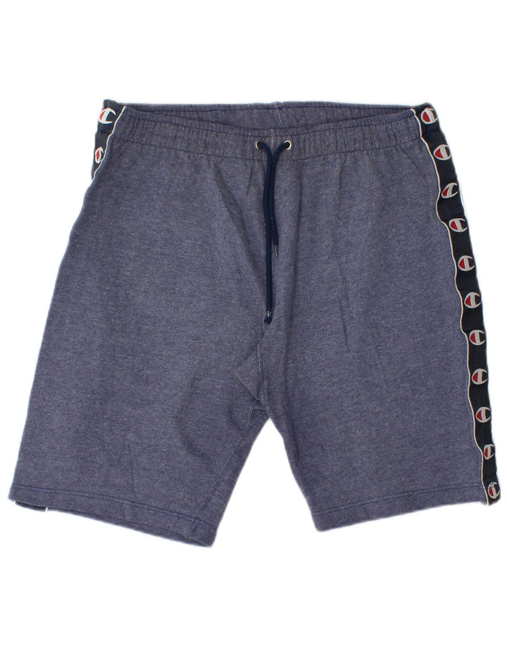 Champion Shorts deportivos con gráficos para hombre, color azul pequeño, color block